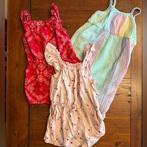 Like New 3pc Summer Spring Girls Romper Set OshKosh/carters/target Bundle Set